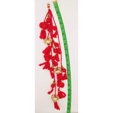 Red And Gold Fabric Balls Bunch Tassels, Latkan, Embellishments